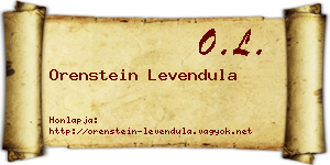 Orenstein Levendula névjegykártya